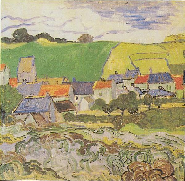 Vincent Van Gogh View of Auvers oil painting picture